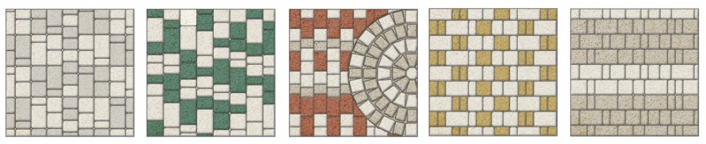 Фото схемы укладки тротуарной плитки старый город